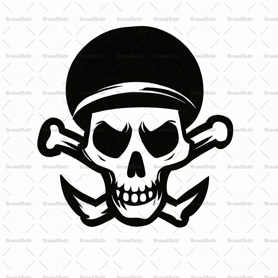 Piratenschädel und gekreuzte Knochen
